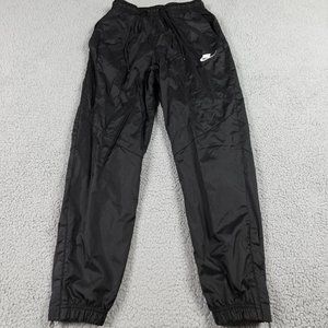 NIKE Windbreak Jogger Track Pants Women Small Black Lined Lightweight Sweatpants